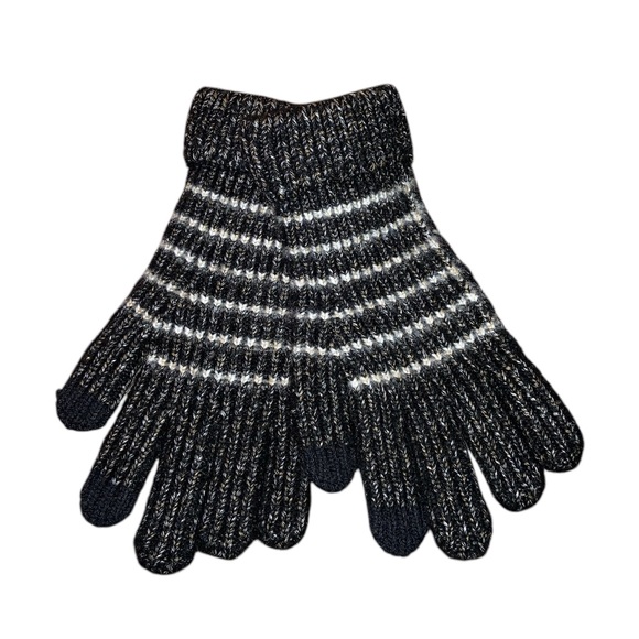Time And Tru Strip Knit Ribbed Gloves - Picture 8 of 8